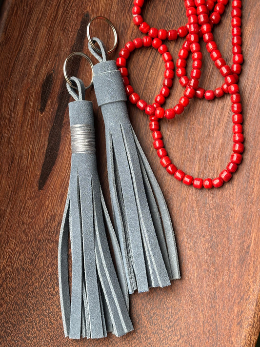 leather tassel keychains